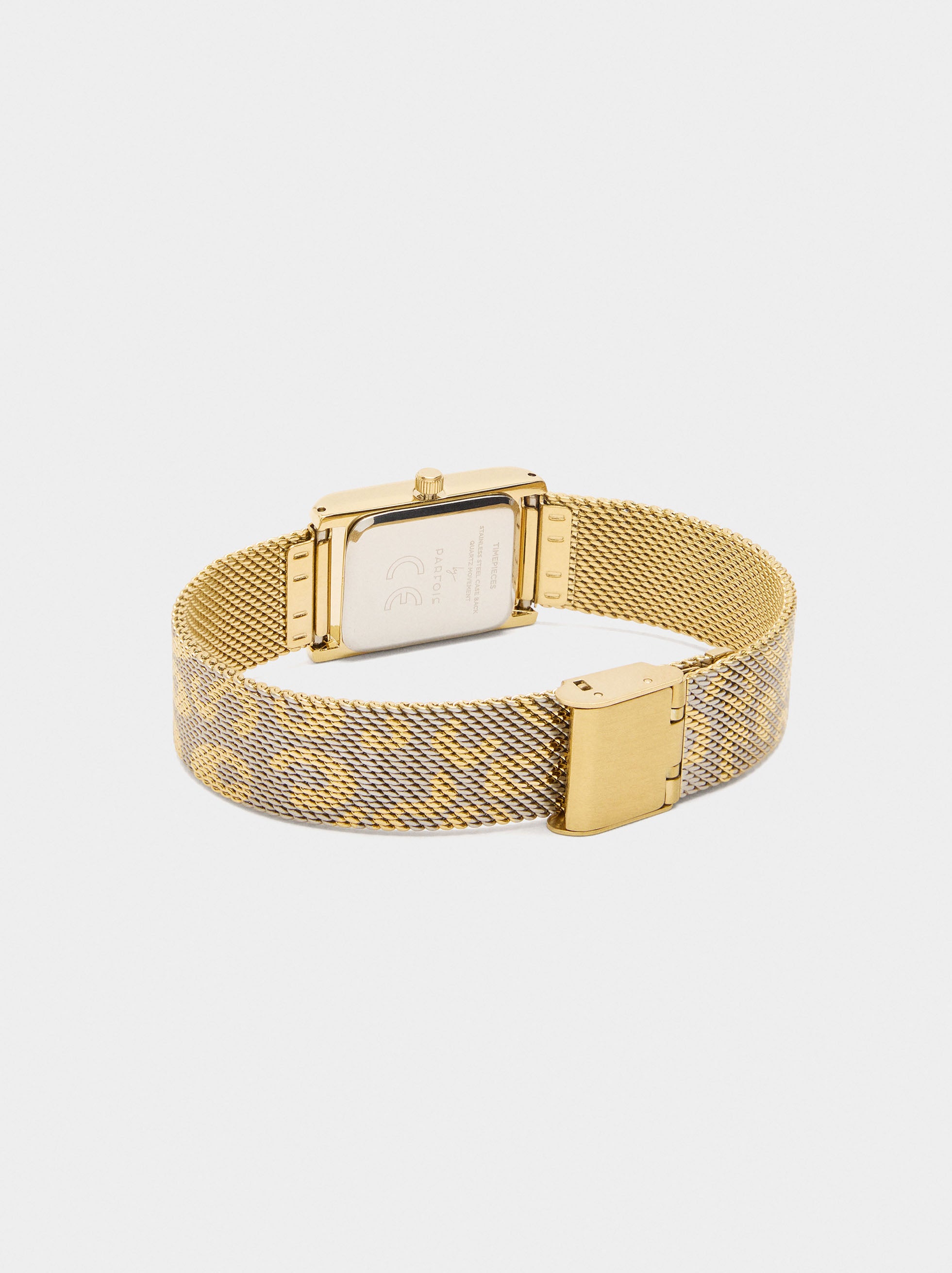 Reloj De Pulsera De Punto Estampado Animal