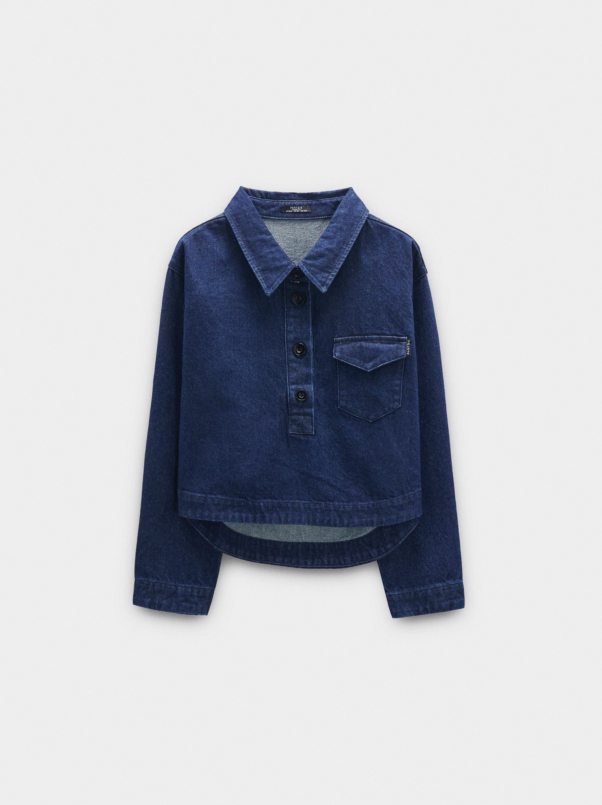 Camisa Denim Con Bolsillo