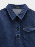 Camisa Denim Con Bolsillo