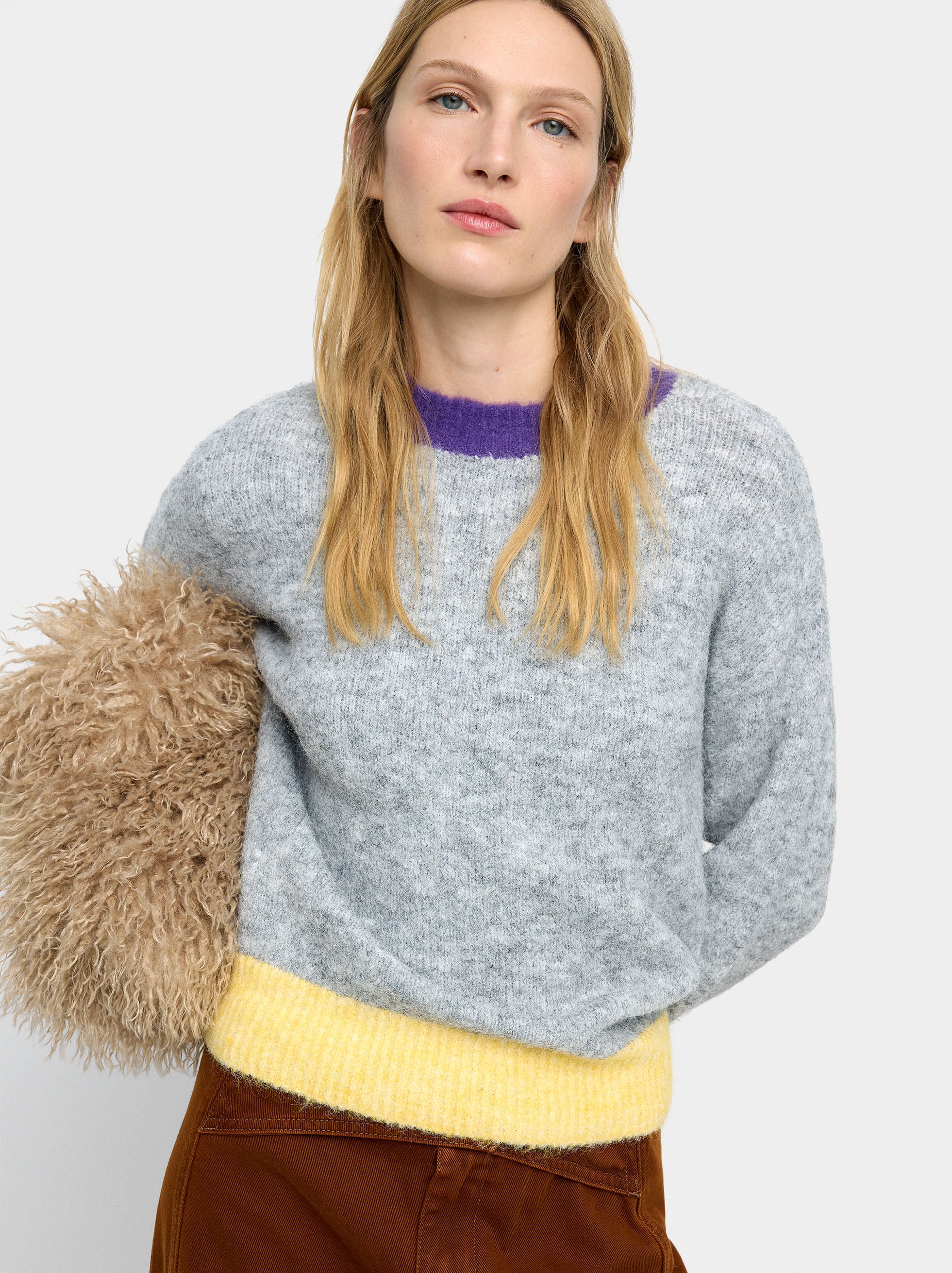 Jersey De Punto Con Bordes Contrastantes