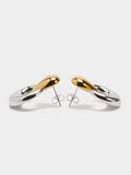 Pendientes Cortos Bicolor - Acero Inoxidable