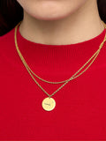 Collar Doble Con Medalla - Acero Inoxidable