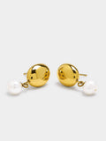 Pendientes Con Perla - Acero Inoxidable