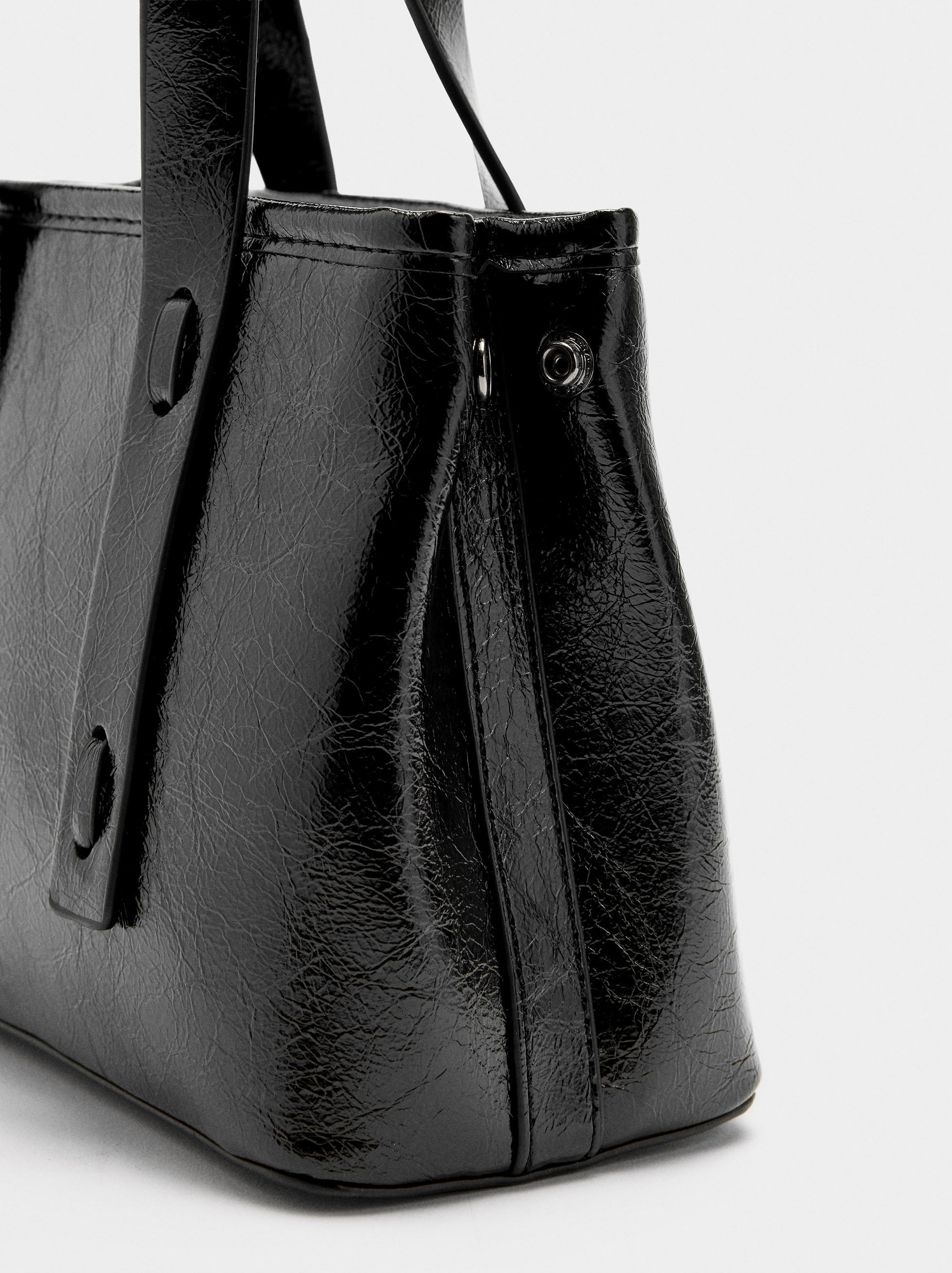 Bolso Tote Efecto Craquelado