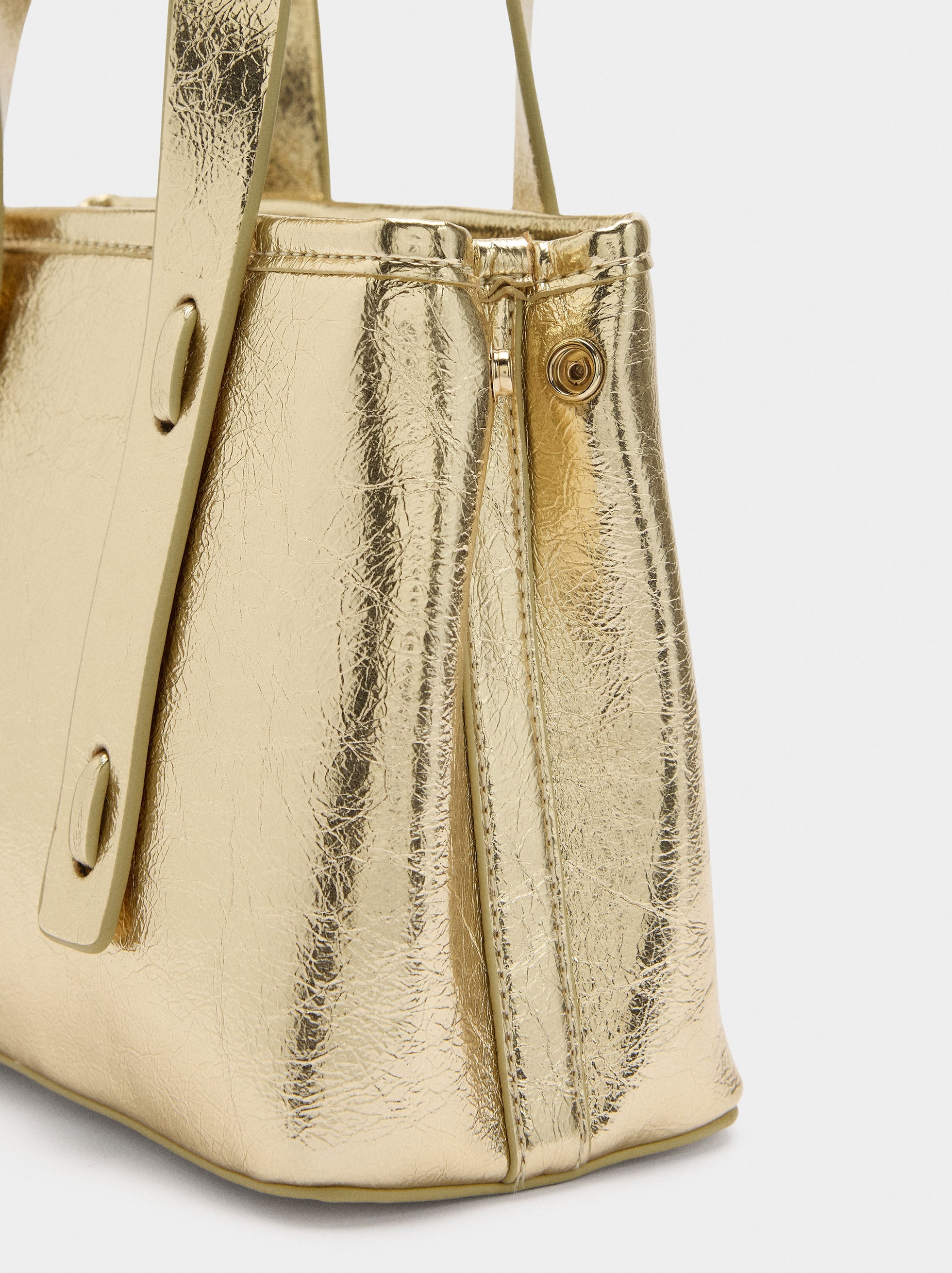 Bolso Tote Efecto Craquelado