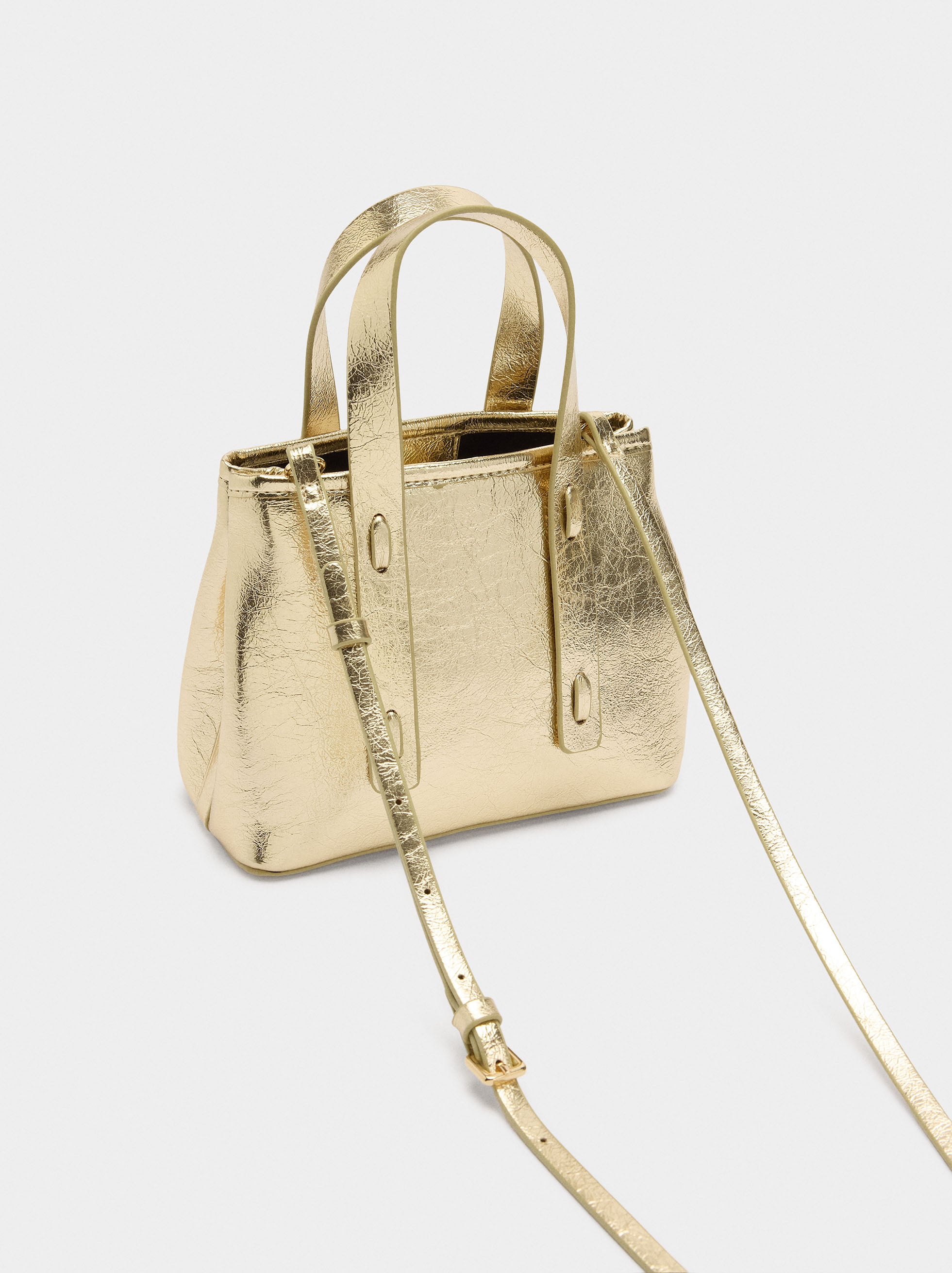 Bolso Tote Efecto Craquelado