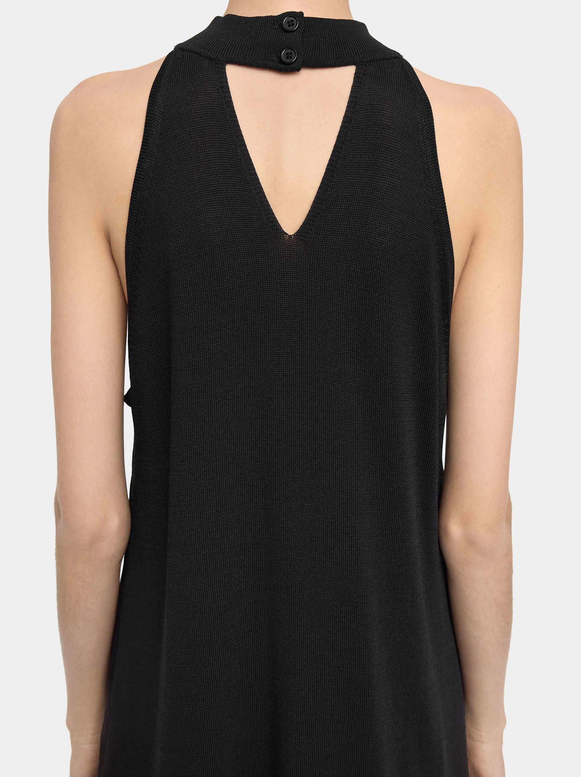 Vestido De Punto Asimétrico