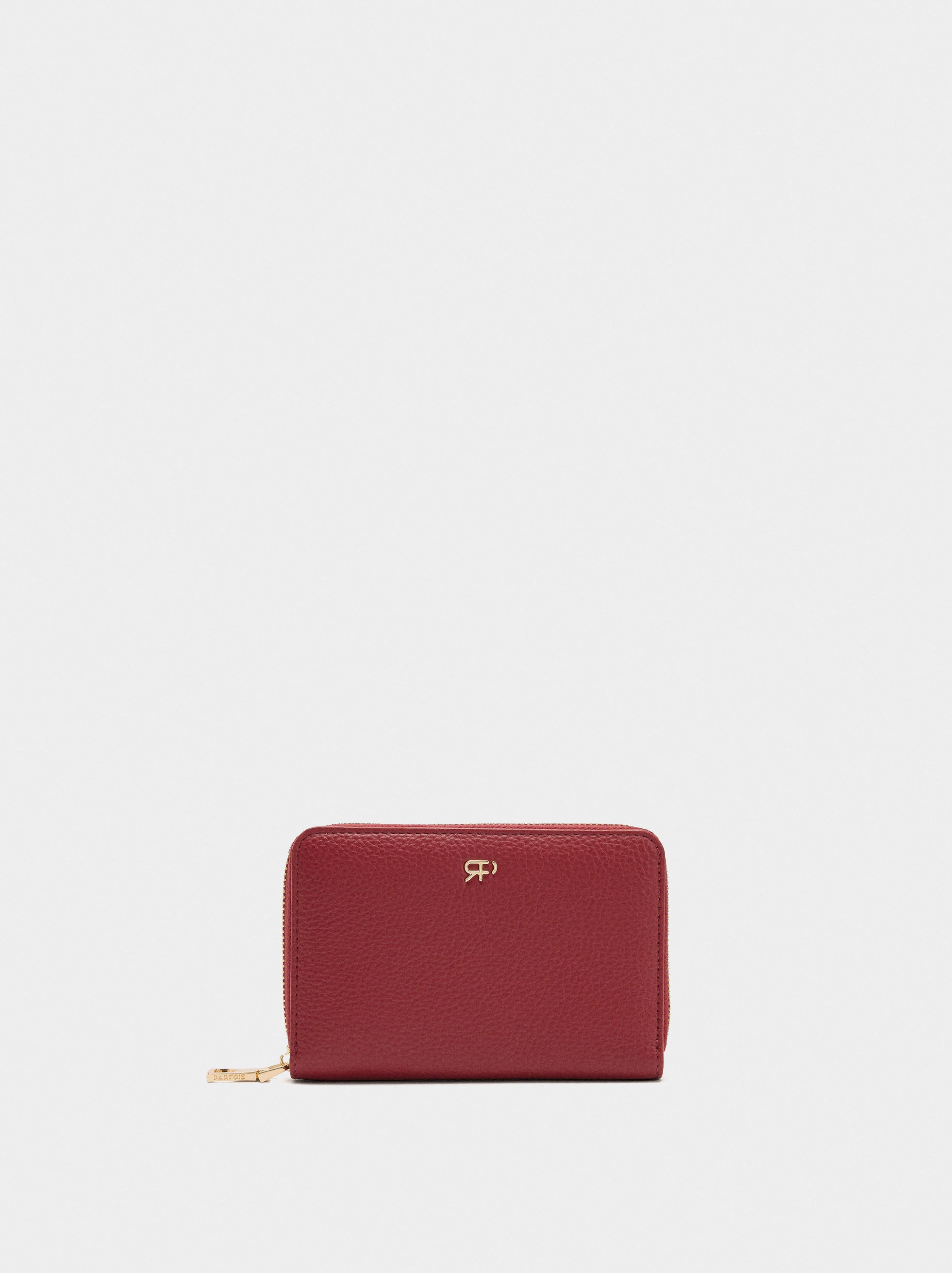 Cartera Con Textura Y Cierre De Cremallera
