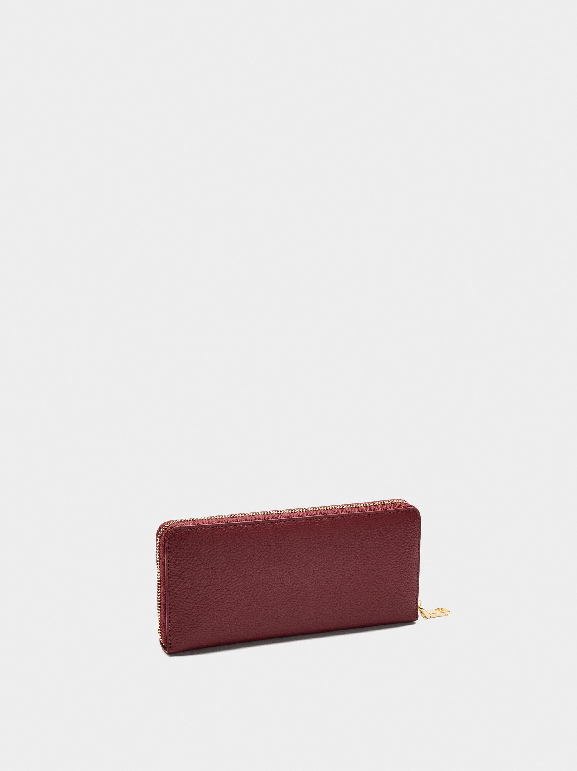 Cartera Con Textura Y Cierre De Cremallera