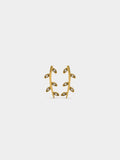 Pendientes Ear Jacket Hojas - Acero Inoxidable