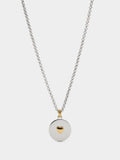 Collar Medalla Bicolor Corazón - Acero Inoxidable