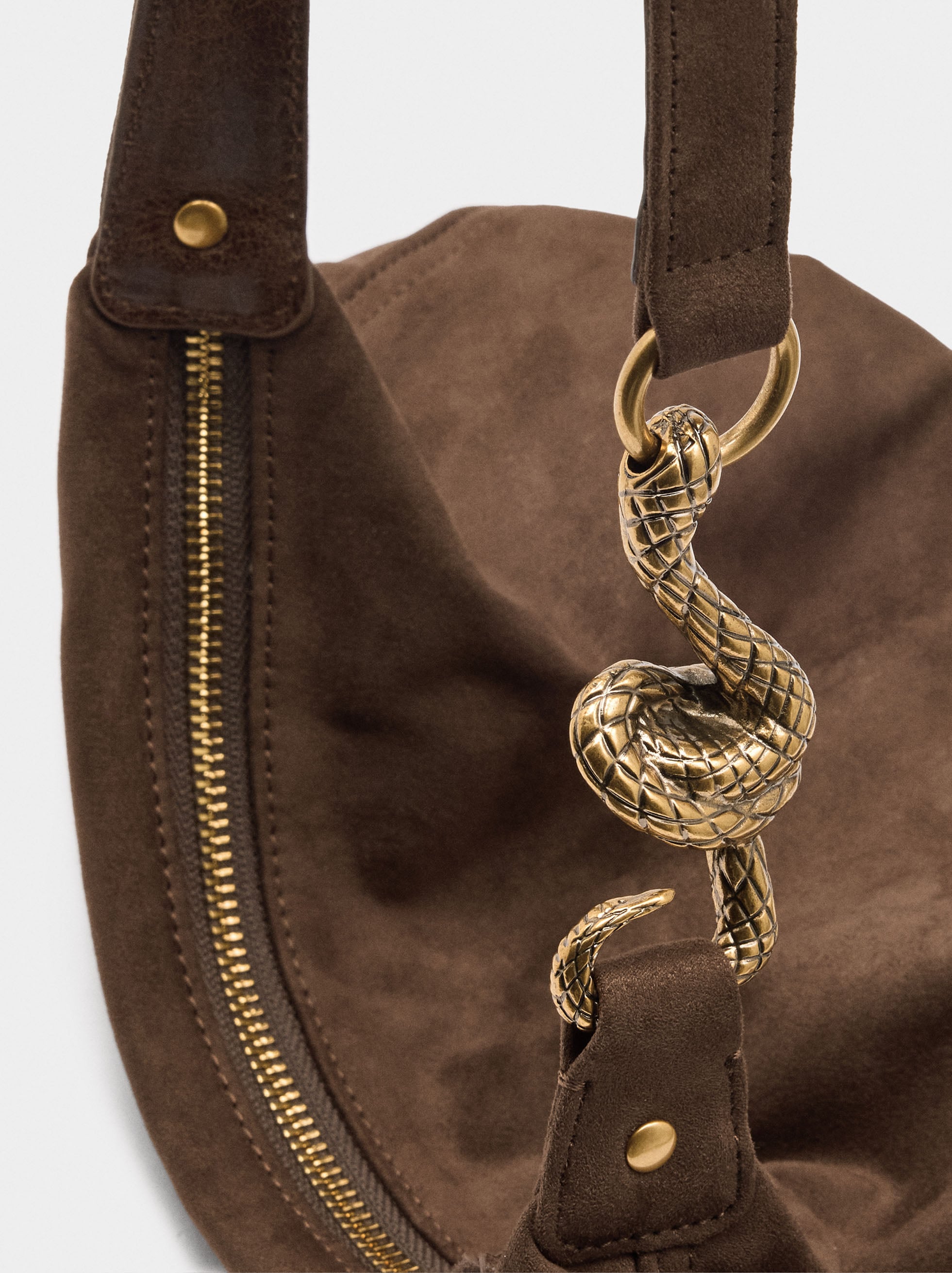 Bolso De Hombro Efecto Piel