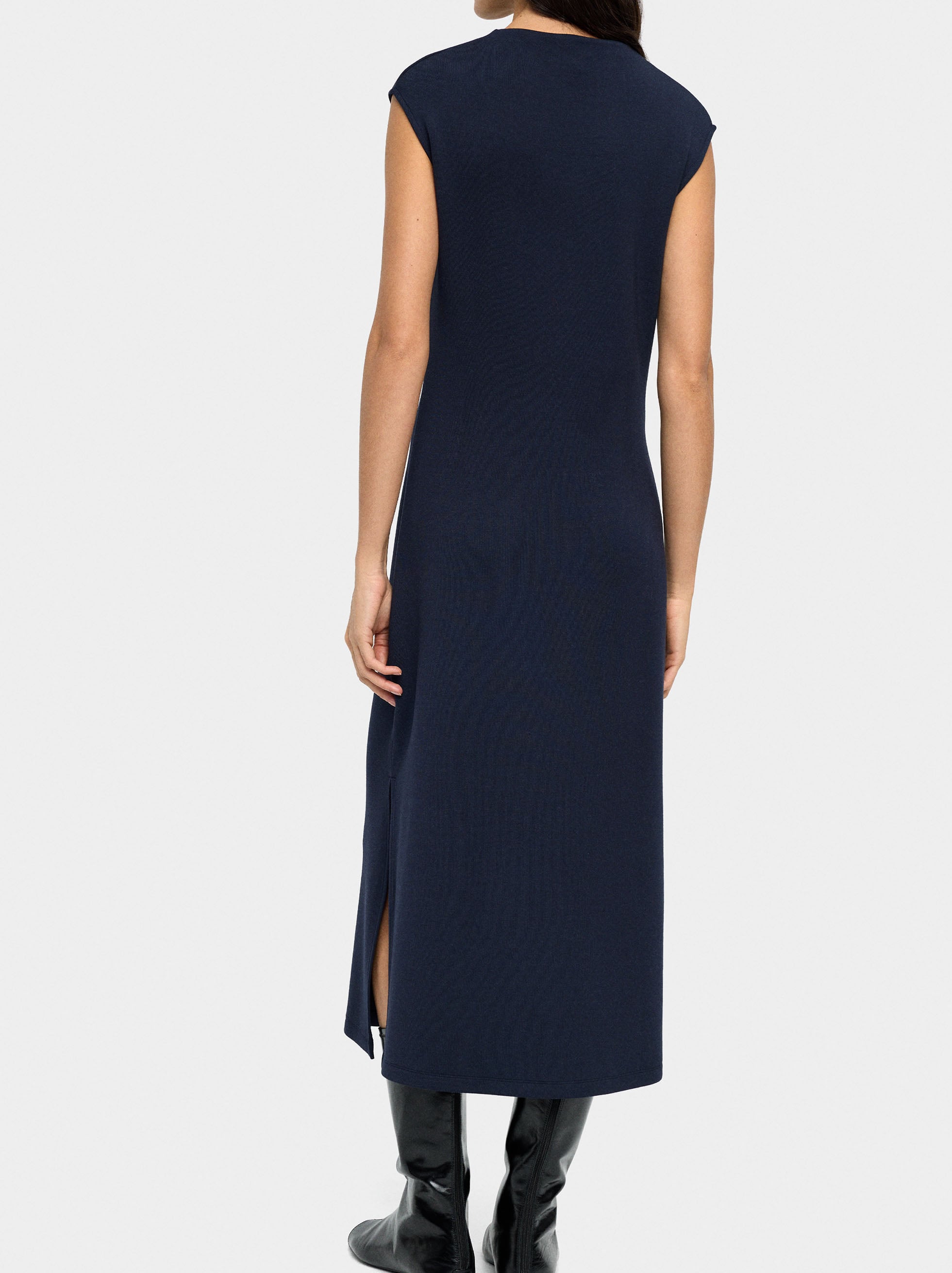 Vestido Midi Con Drapeado