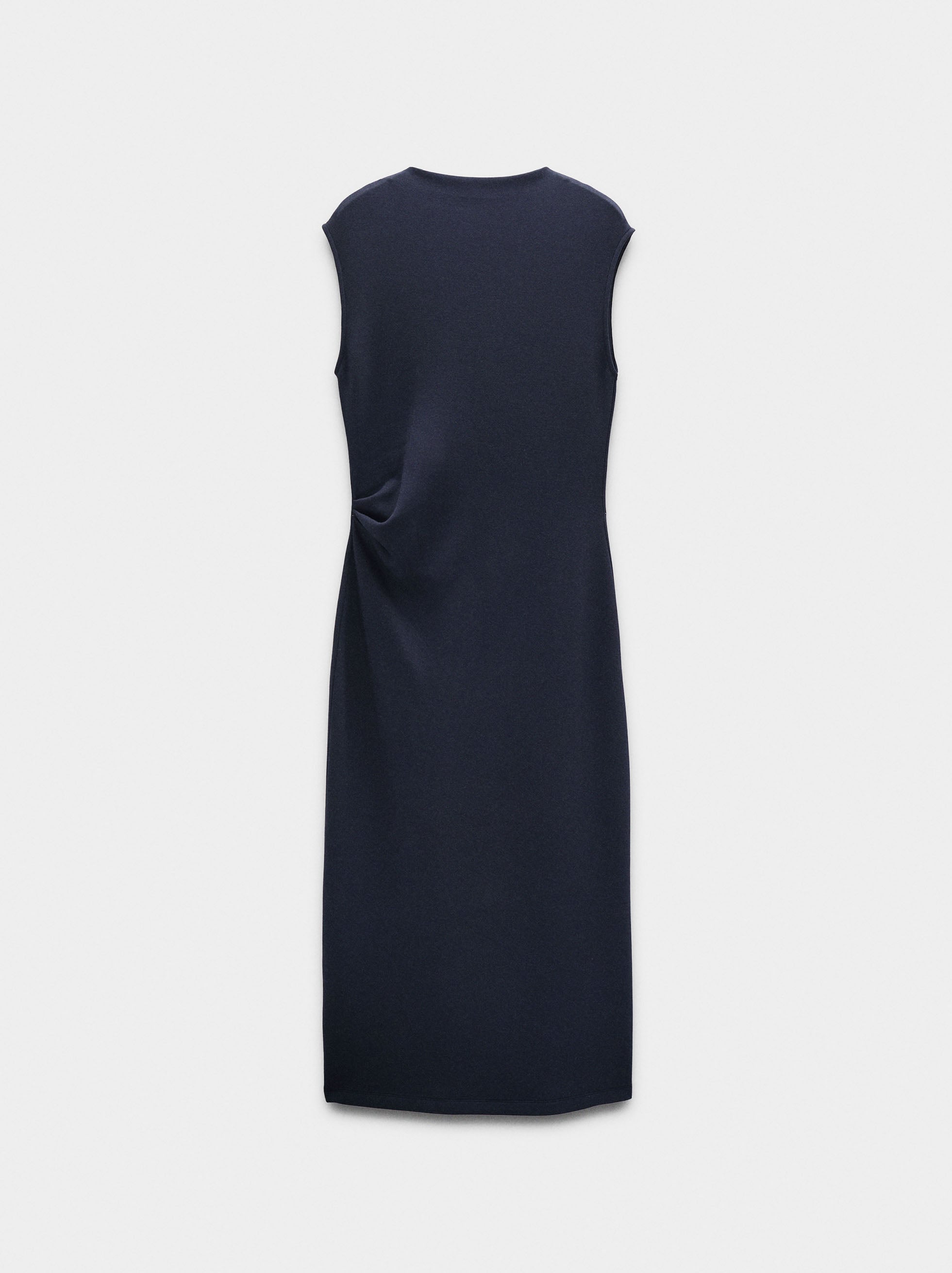 Vestido Midi Con Drapeado