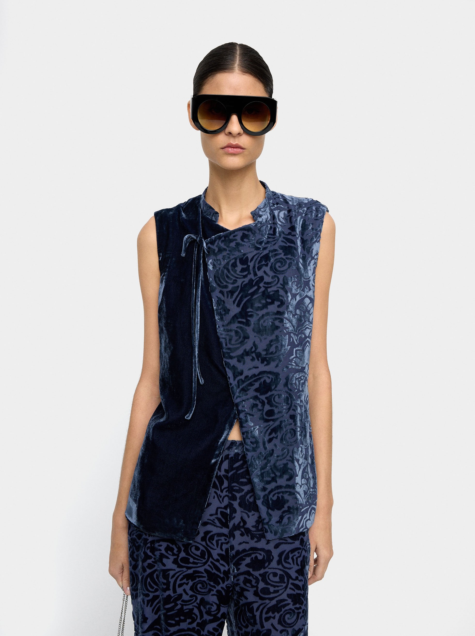 Top Jacquard Con Cruzado