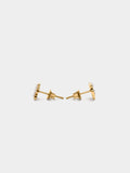 Set Collar Y Pendientes Trébol Con Perlas - Acero Inoxidable