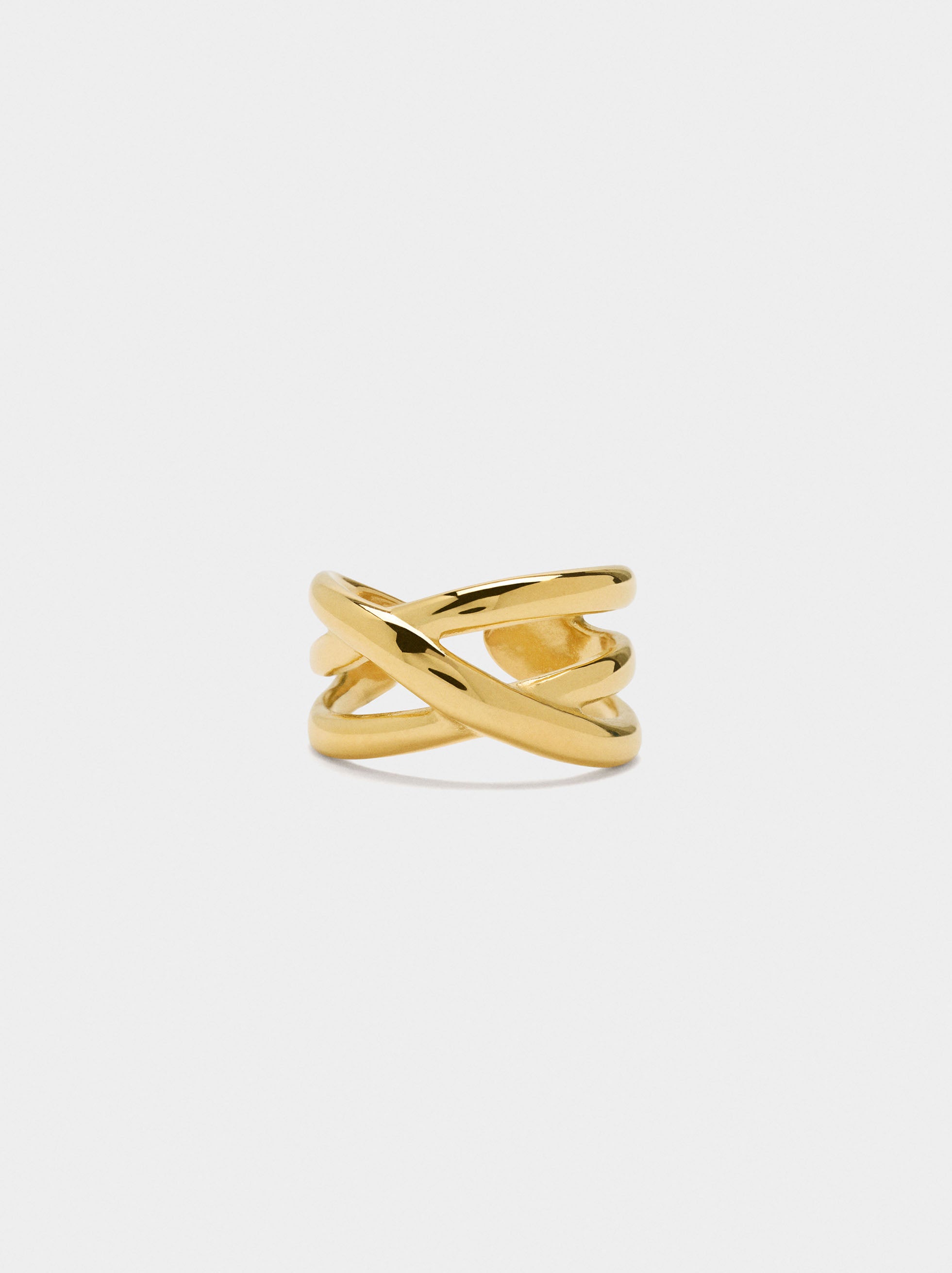 Anillo Triple Cruzado - Acero Inoxidable