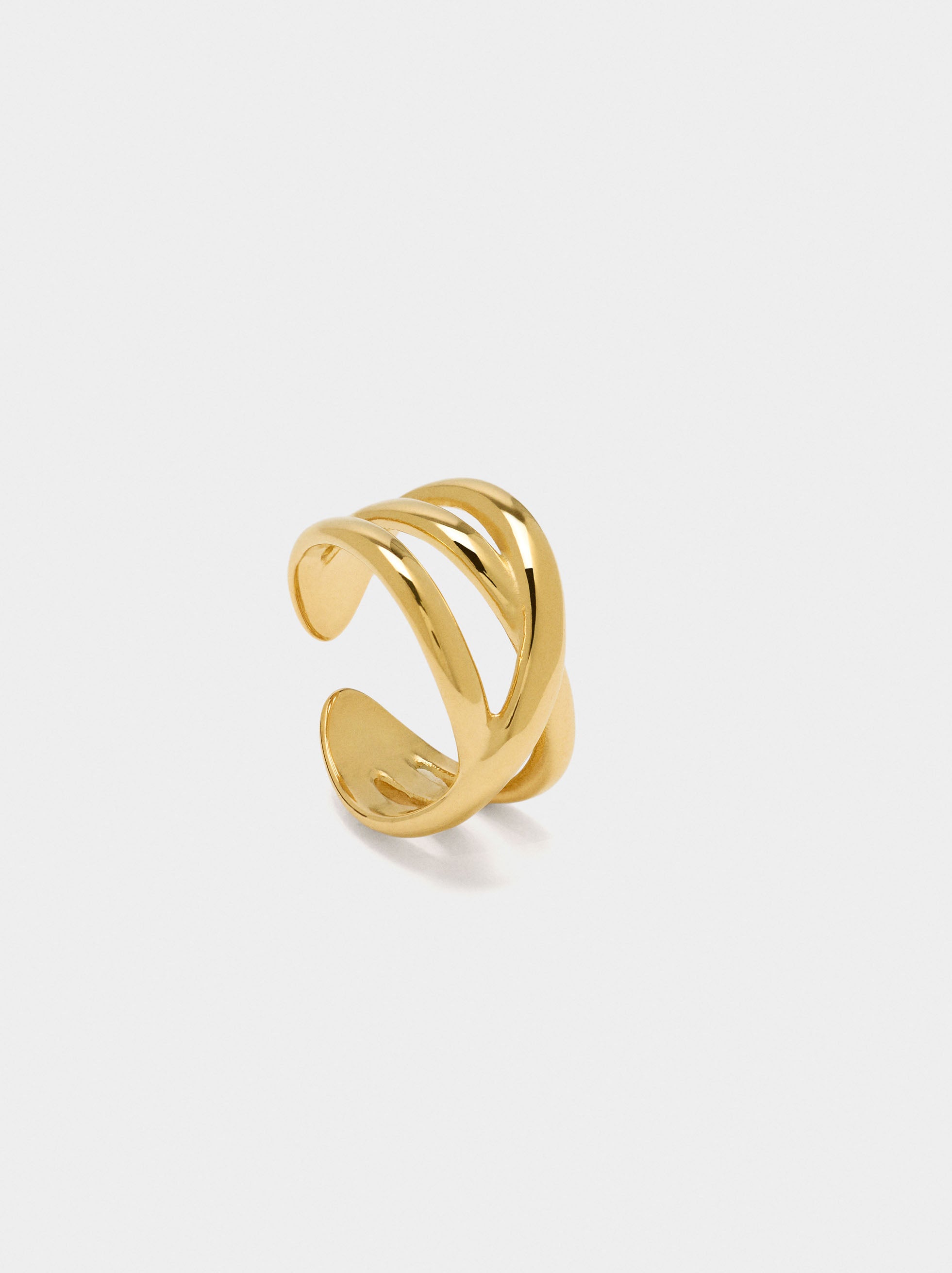 Anillo Triple Cruzado - Acero Inoxidable