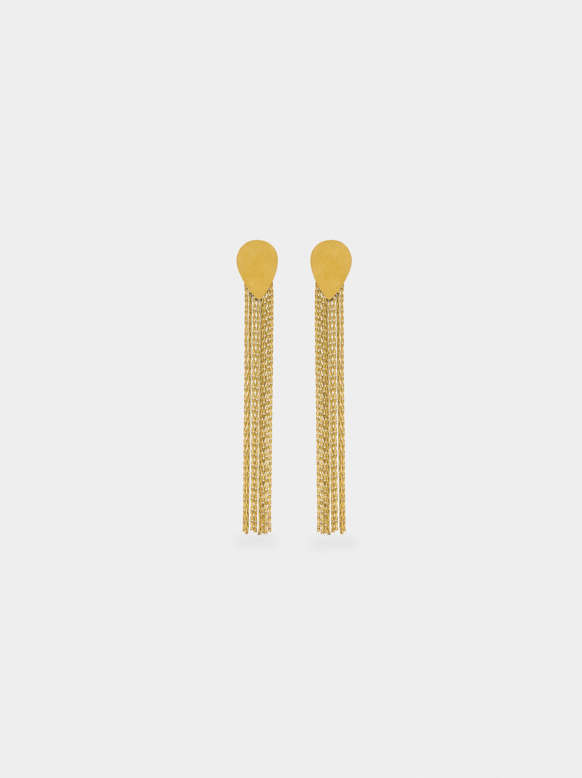 Pendientes Largos Base Ovalada - Acero Inoxidable