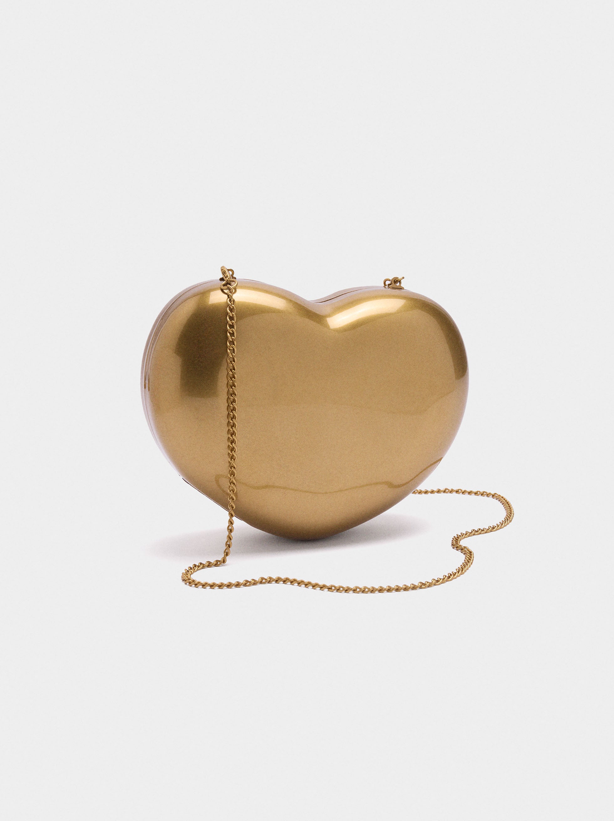 Clutch De Fiesta Corazón Metálico