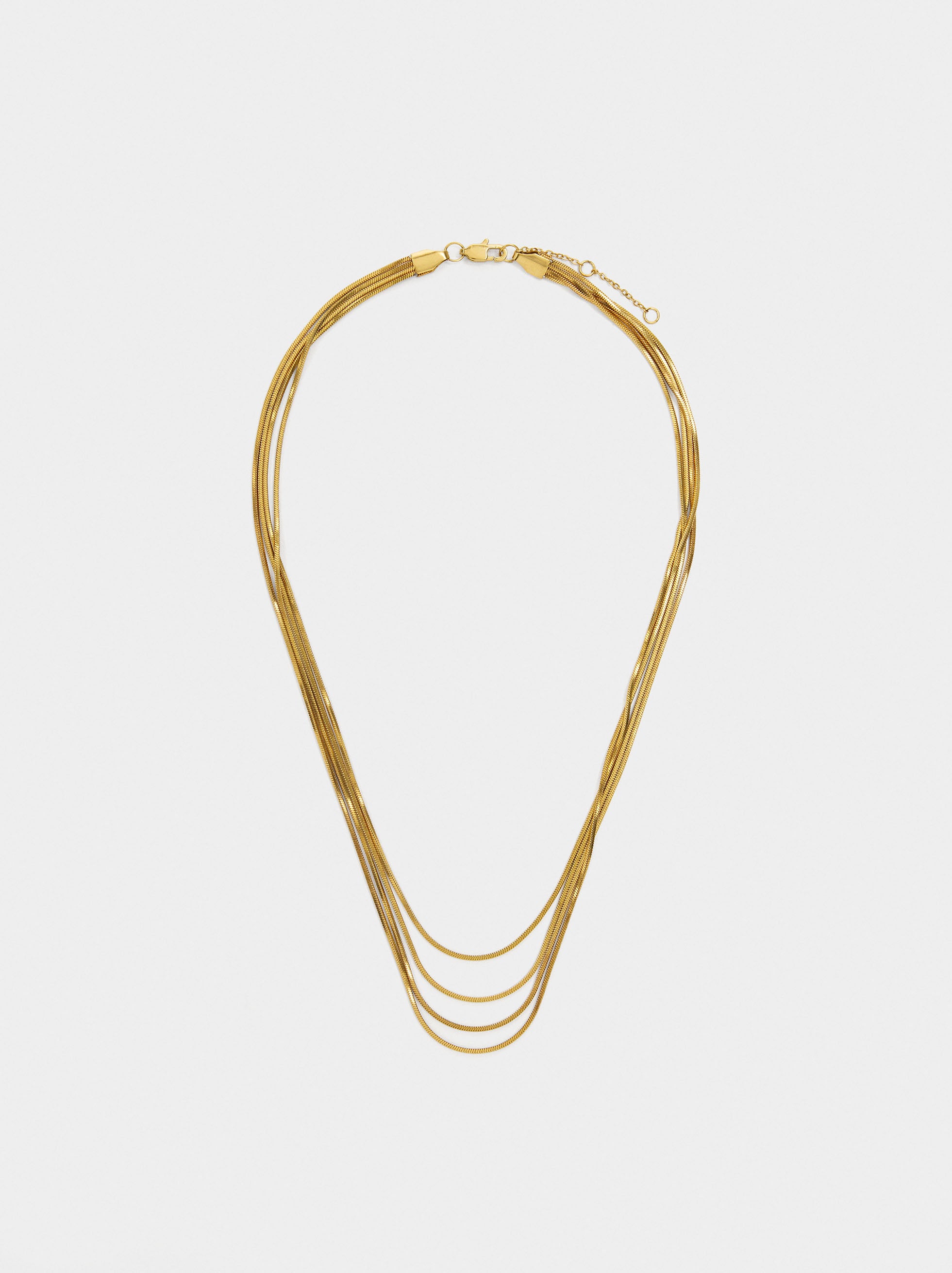 Multicollar Con Cadena De Serpiente - Acero Inoxidable