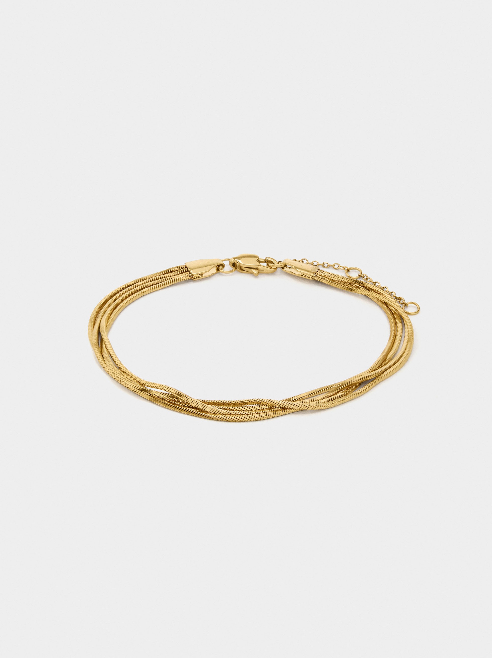 Pulsera Múltiple Cadena De Serpiente - Acero Inoxidable