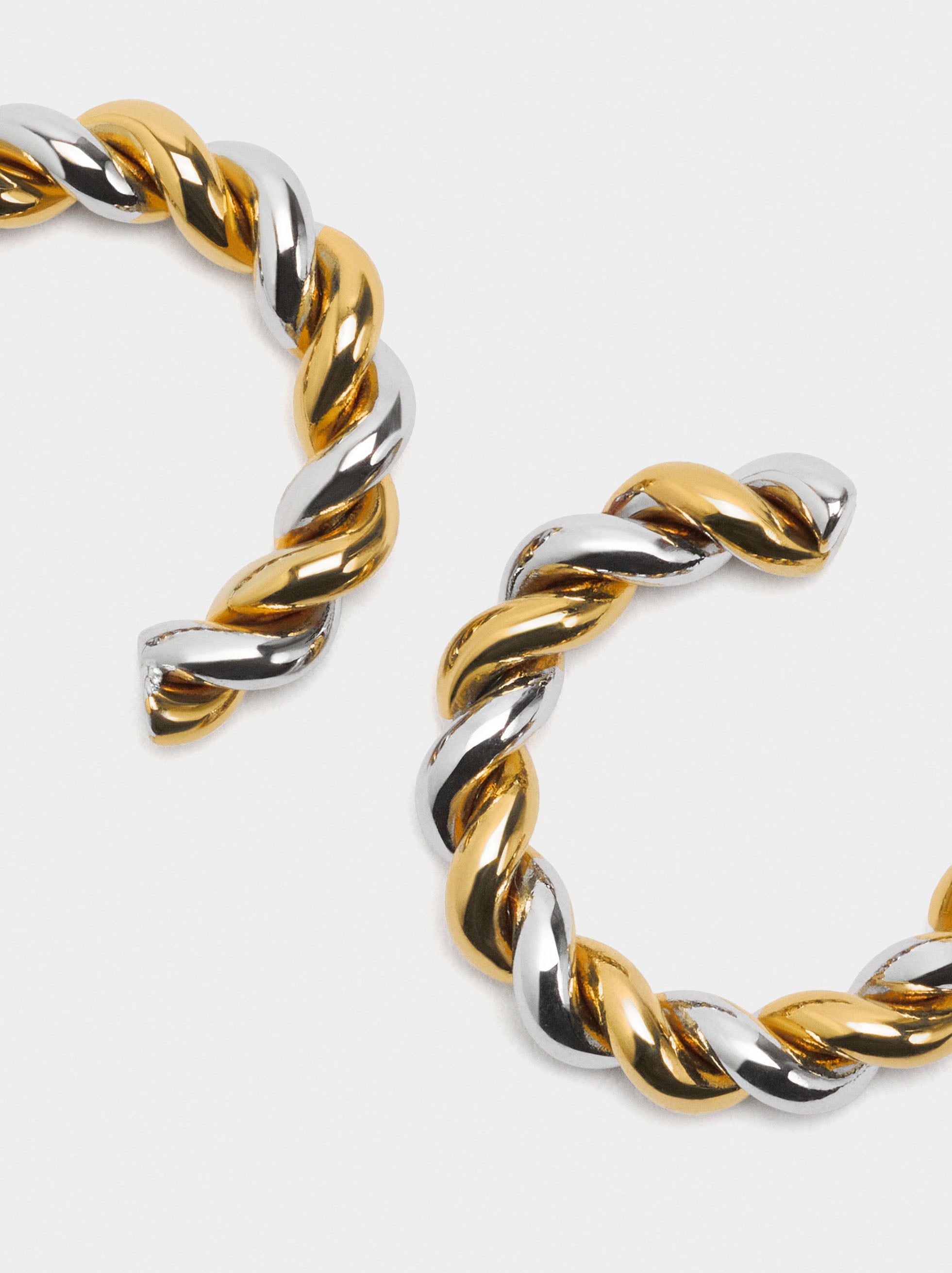Aros Entrelazados Bicolor - Acero Inoxidable