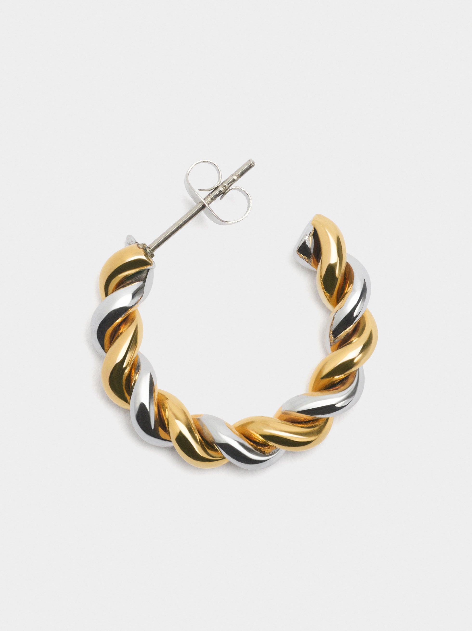 Aros Entrelazados Bicolor - Acero Inoxidable