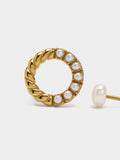 Pendientes Con Perlas De Agua Dulce - Acero Inoxidable
