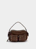 Bolso De Mano De Efecto Piel Con Tachuelas