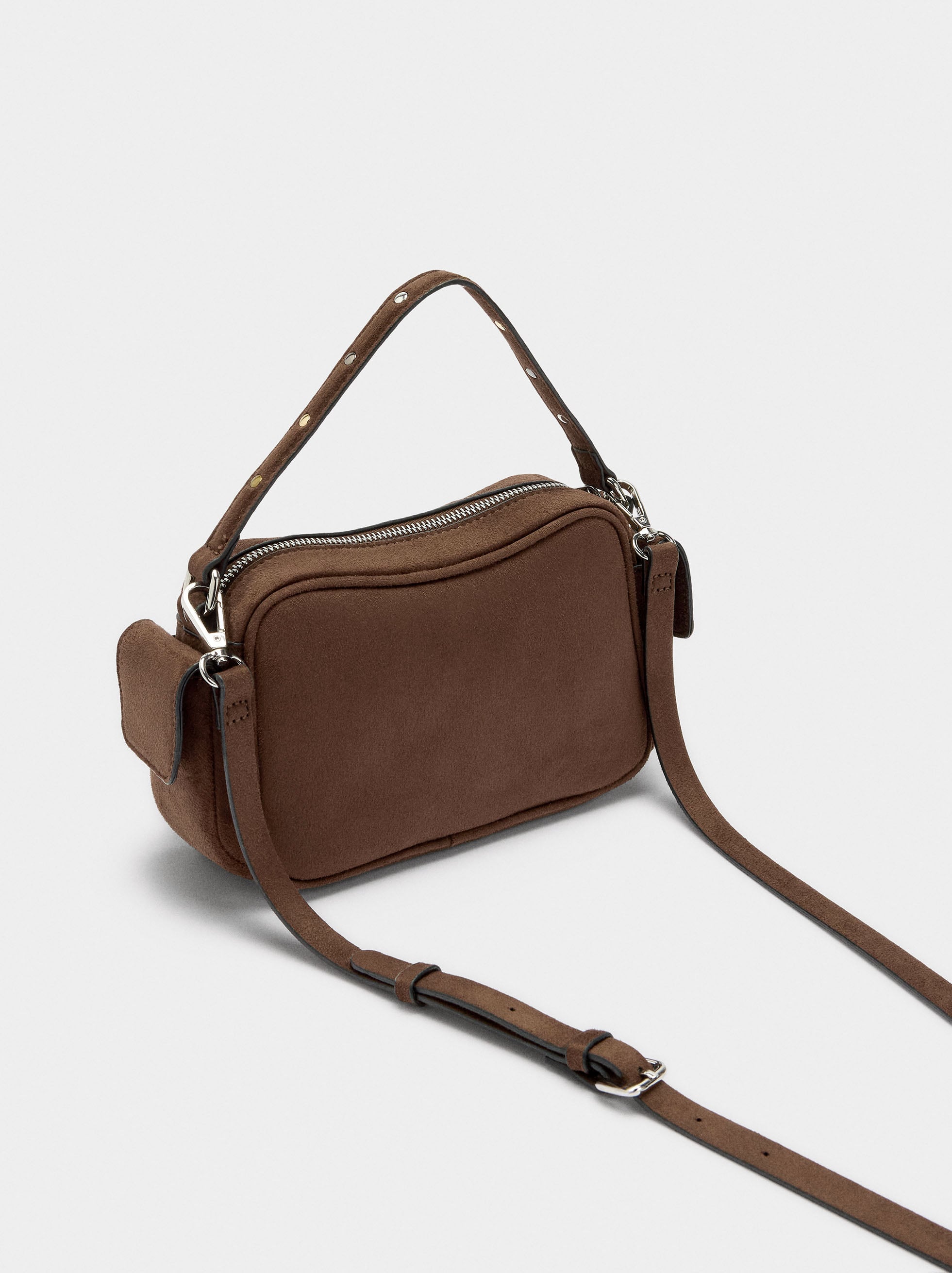 Bolso De Mano De Efecto Piel Con Tachuelas
