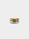 Set De Anillos Bicolor - Acero Inoxidable