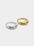 Set De Anillos Bicolor - Acero Inoxidable