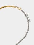 Collar Bicolor Con Eslabones - Acero Inoxidable