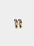 Pendientes Ear Jacket Gota Bicolor - Acero Inoxidable