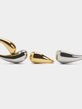 Pendientes Ear Jacket Gota Bicolor - Acero Inoxidable