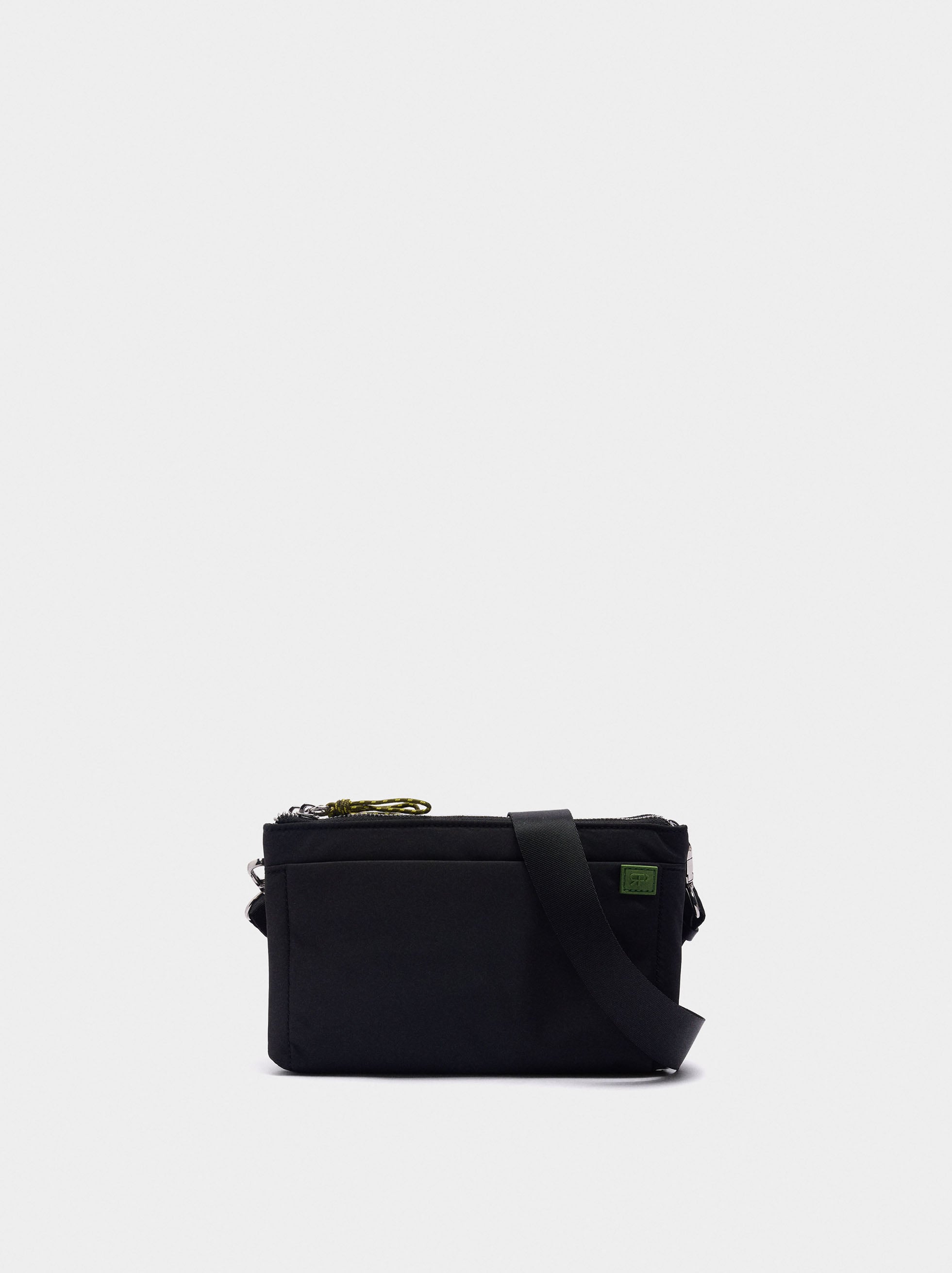Bolso Bandolera Doble De Nylon
