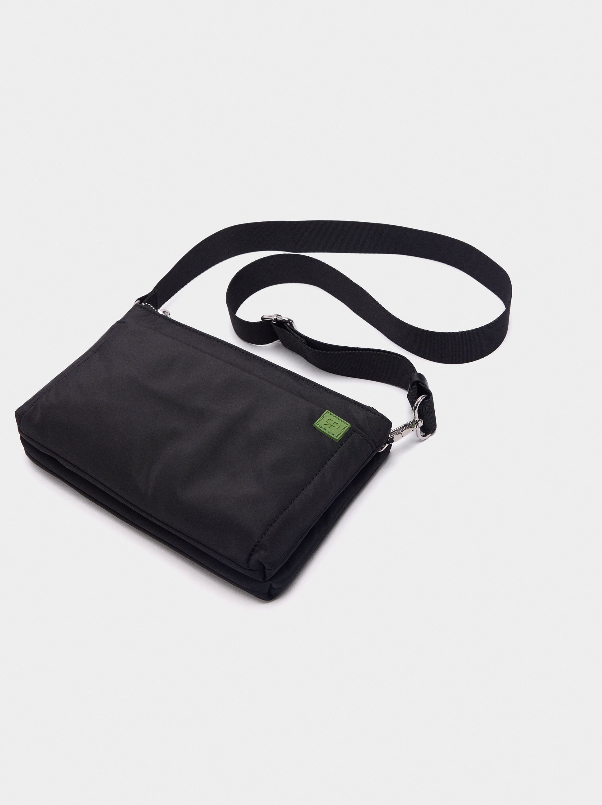 Bolso Bandolera Doble De Nylon