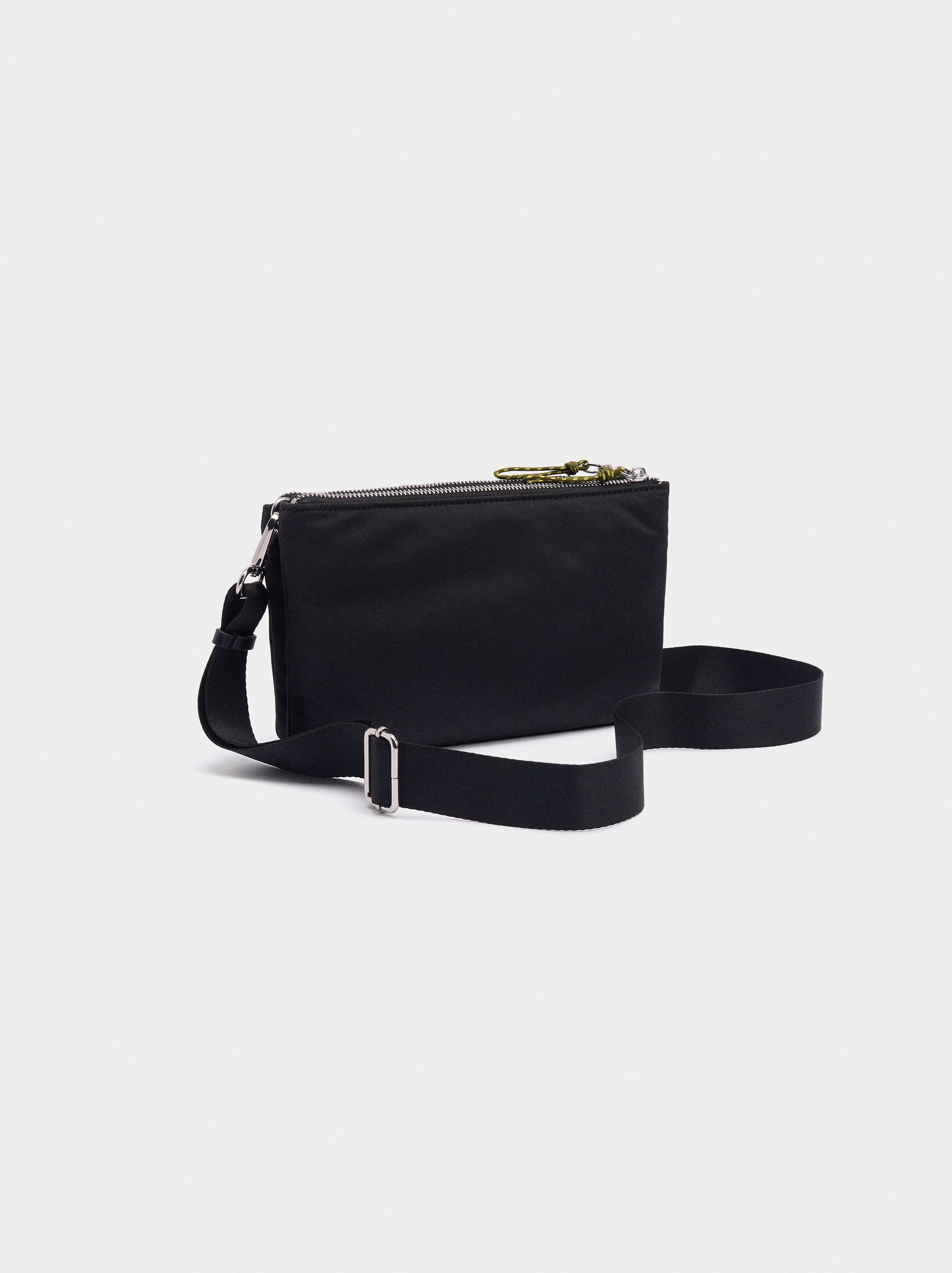 Bolso Bandolera Doble De Nylon