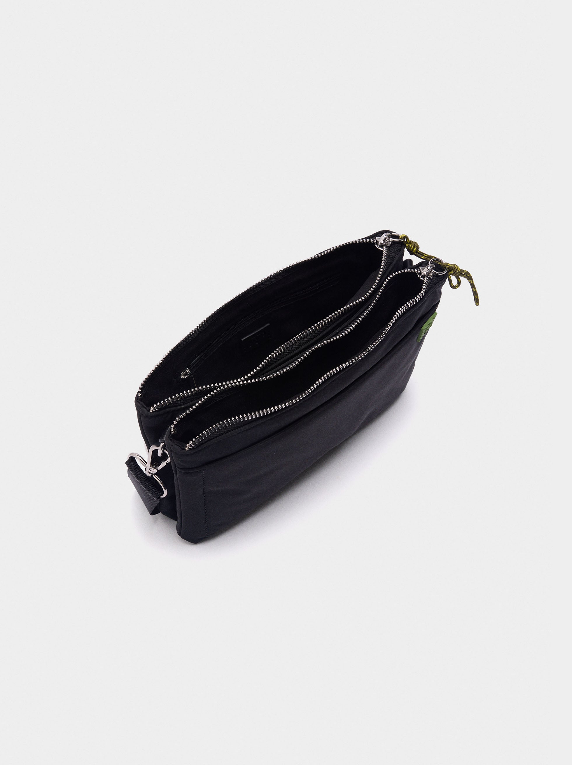 Bolso Bandolera Doble De Nylon