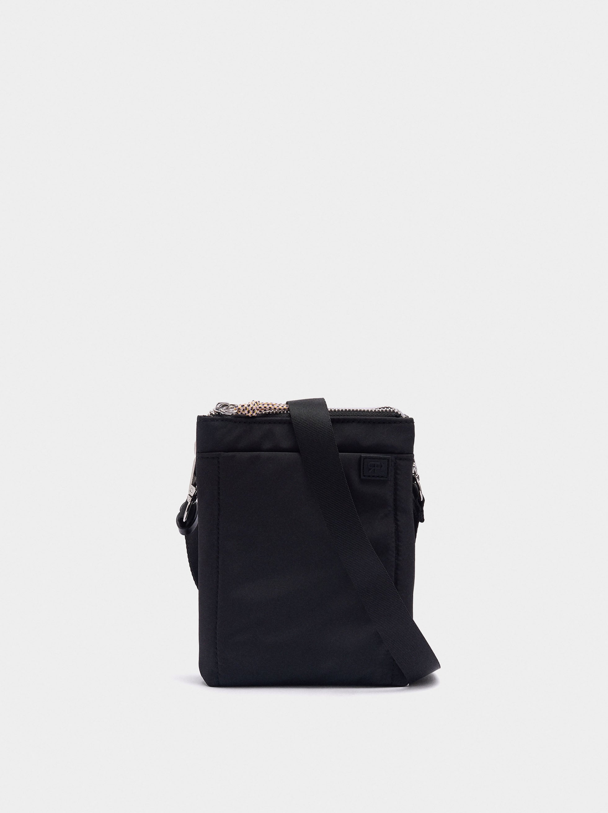Bolso Bandolera Doble De Nylon