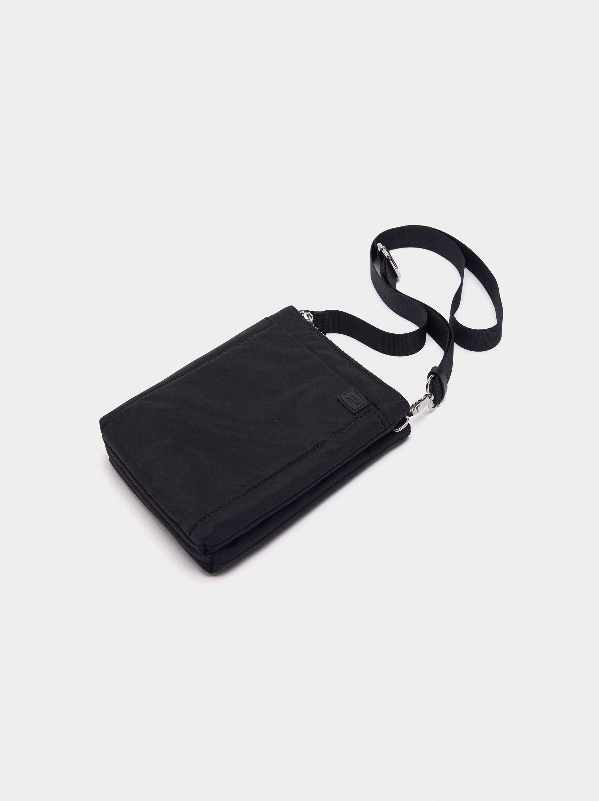 Bolso Bandolera Doble De Nylon