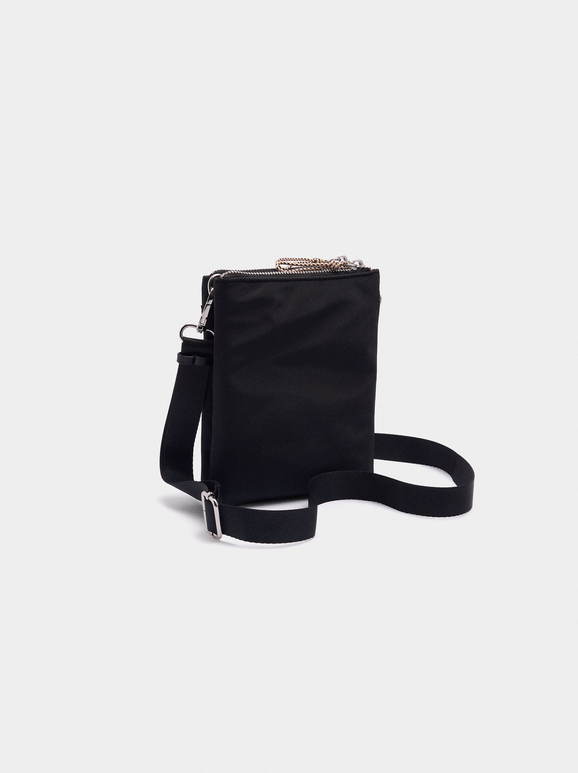 Bolso Bandolera Doble De Nylon