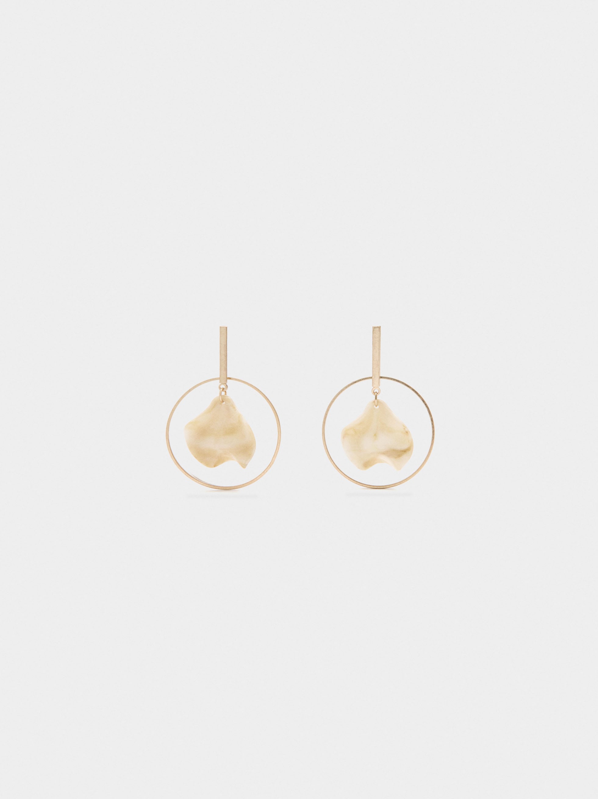 Pendientes Aros Con Pétalo