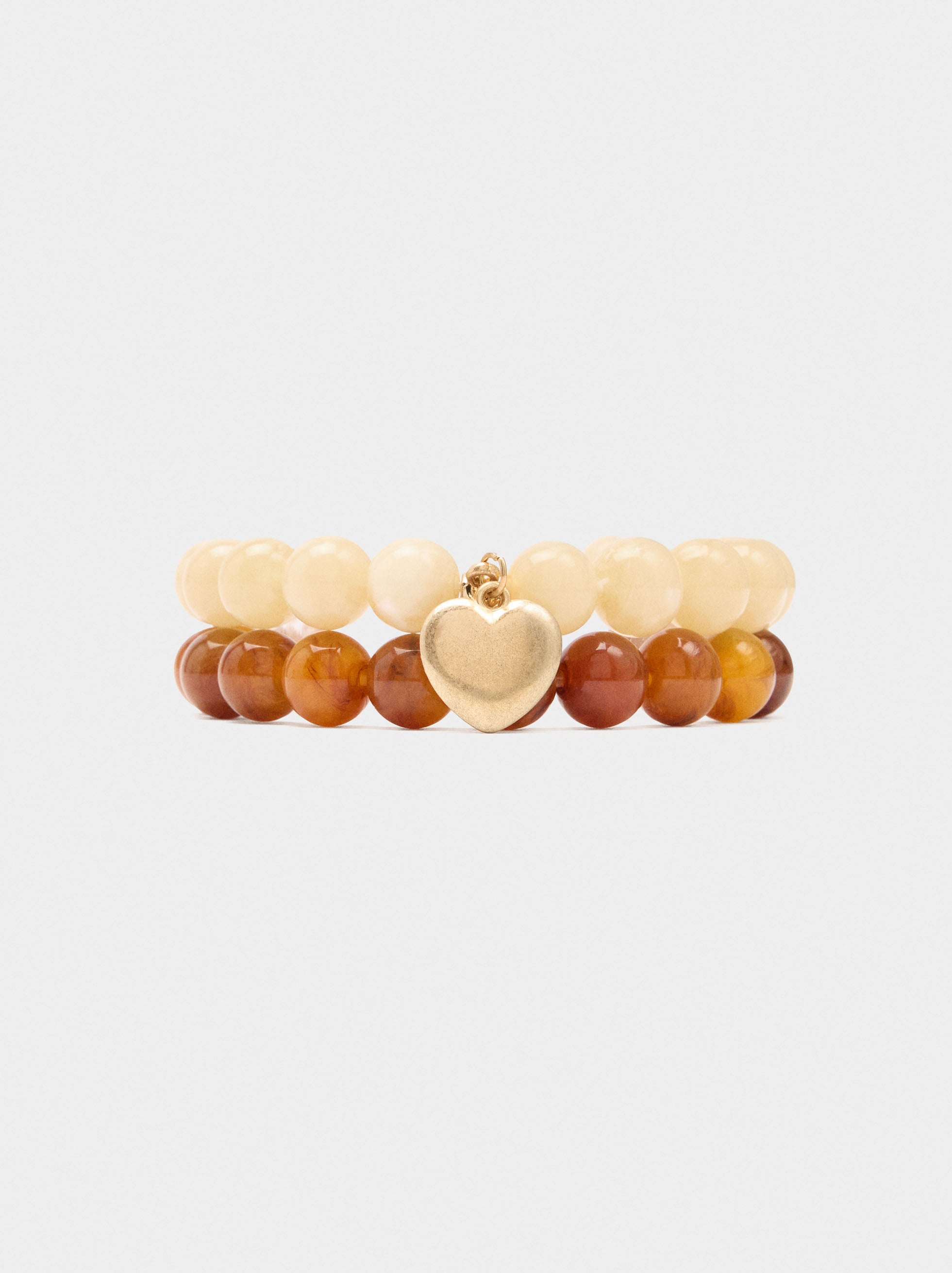 Set De Pulseras Elásticas Con Corazón