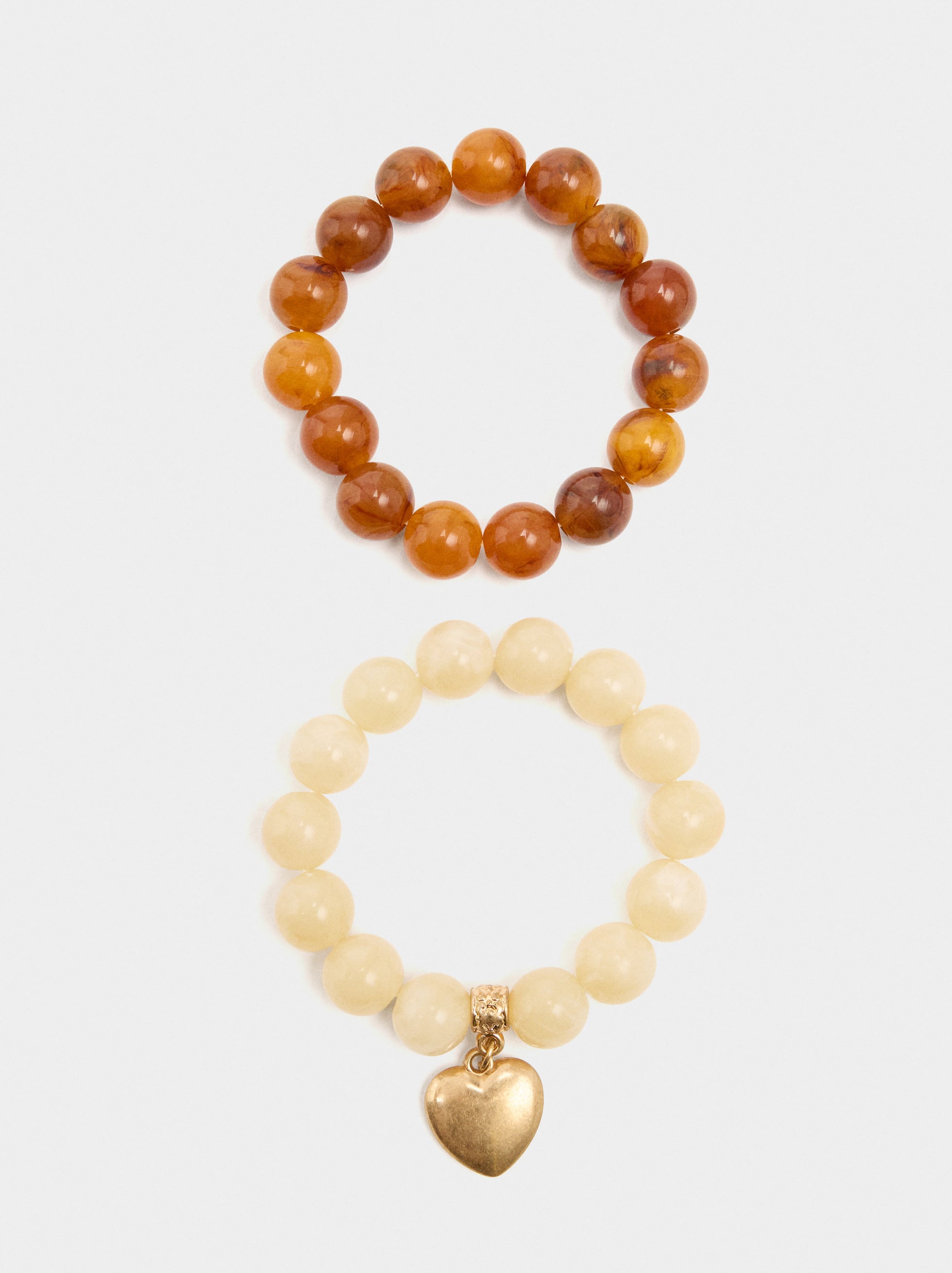 Set De Pulseras Elásticas Con Corazón