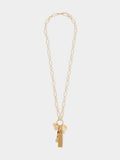 Collar De Eslabones Colgante Con Flecos