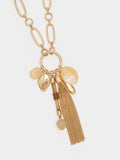 Collar De Eslabones Colgante Con Flecos