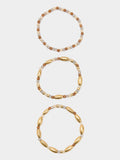 Set De Pulseras Elásticas Con Cuentas