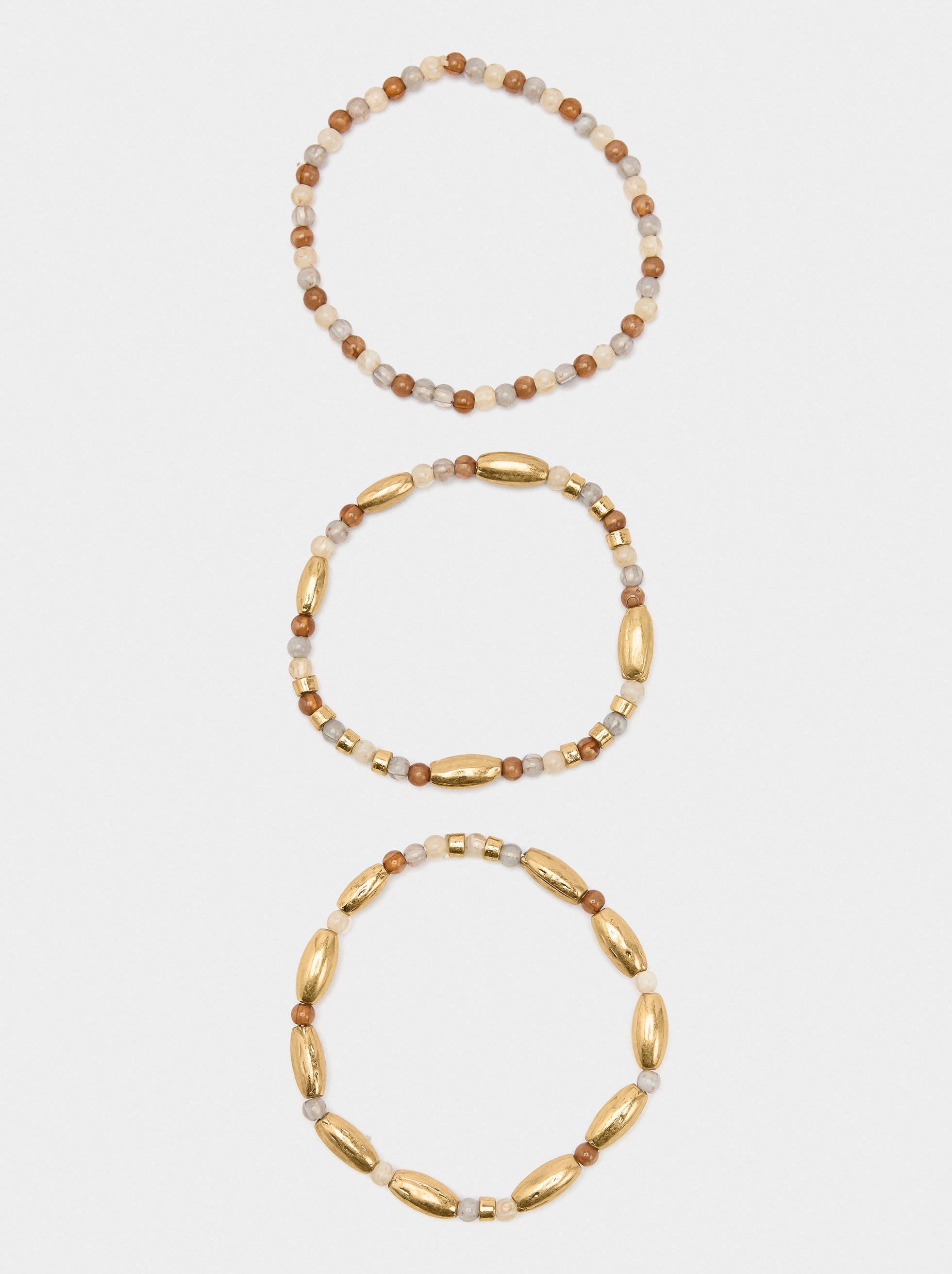 Set De Pulseras Elásticas Con Cuentas